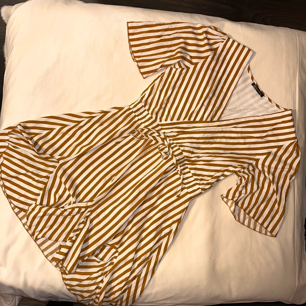 Yellow white dress